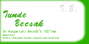 tunde becsak business card